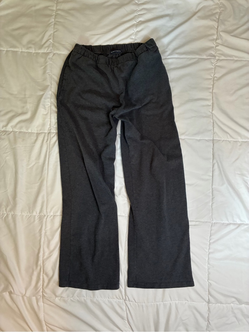Brandy Melville Dark Grey Flare Lounge Pants | One Size | Elastic Waistline
